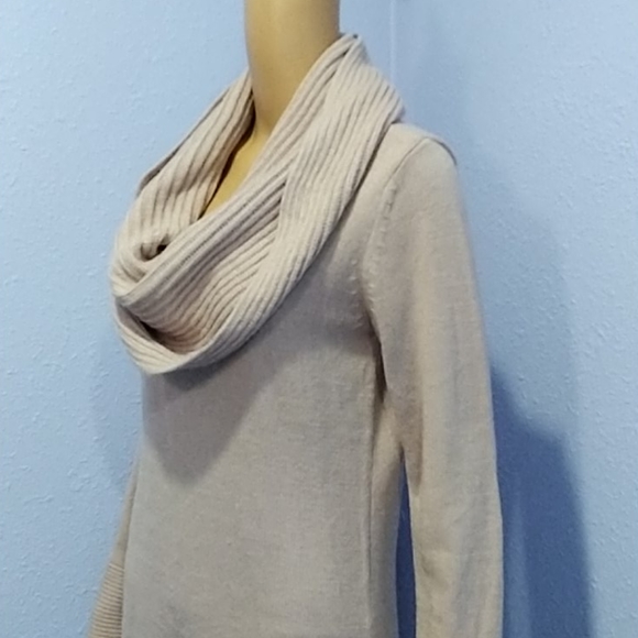 H&M Cowl Sweater Mini Dress Dusty Rose Pink - Picture 4 of 4